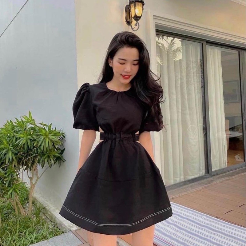 ĐẦM CUT-OUT THẮT NƠ