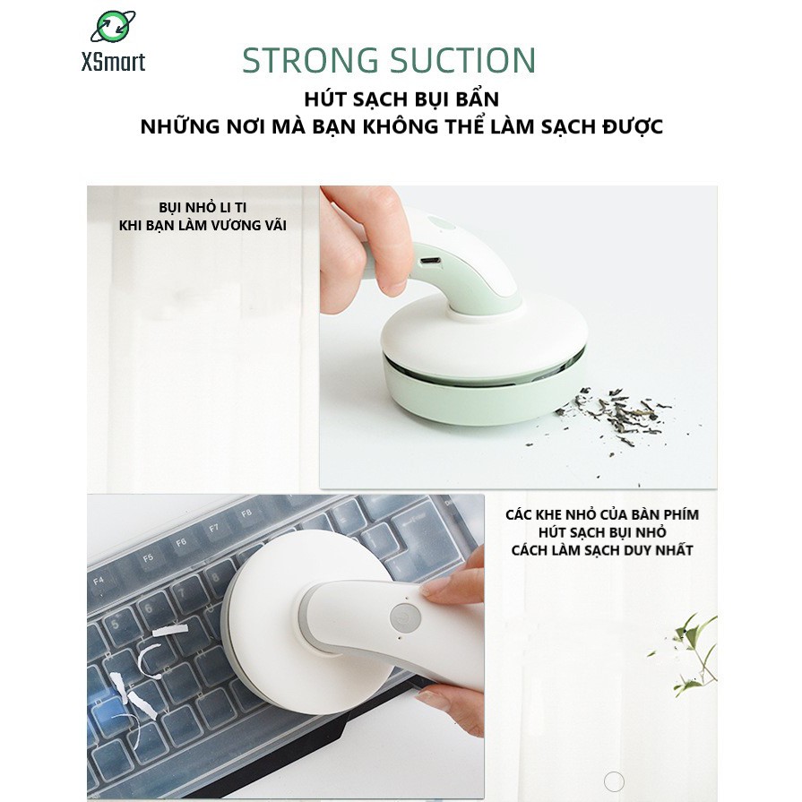 Máy Hút Bụi Không Dây Mini Cầm Tay C500 New Hút Sạch Lông Chó, Mèo, Bàn, Ô tô Và Mọi Nơi Trong Gia Đình | BigBuy360 - bigbuy360.vn