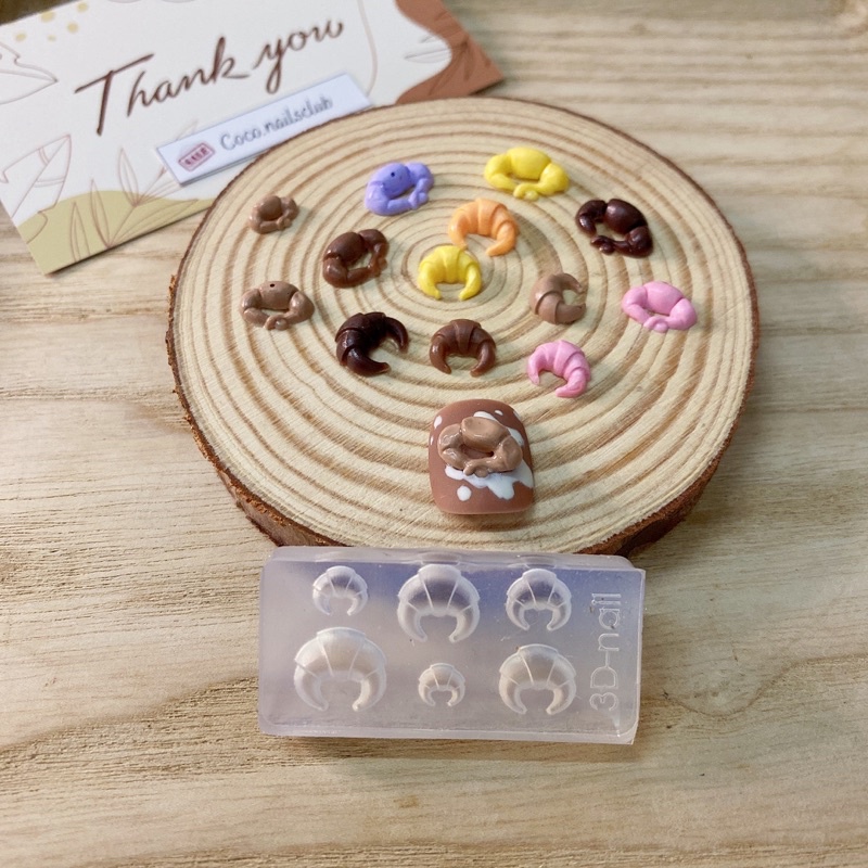 Khuôn resin UV bánh mini làm nails