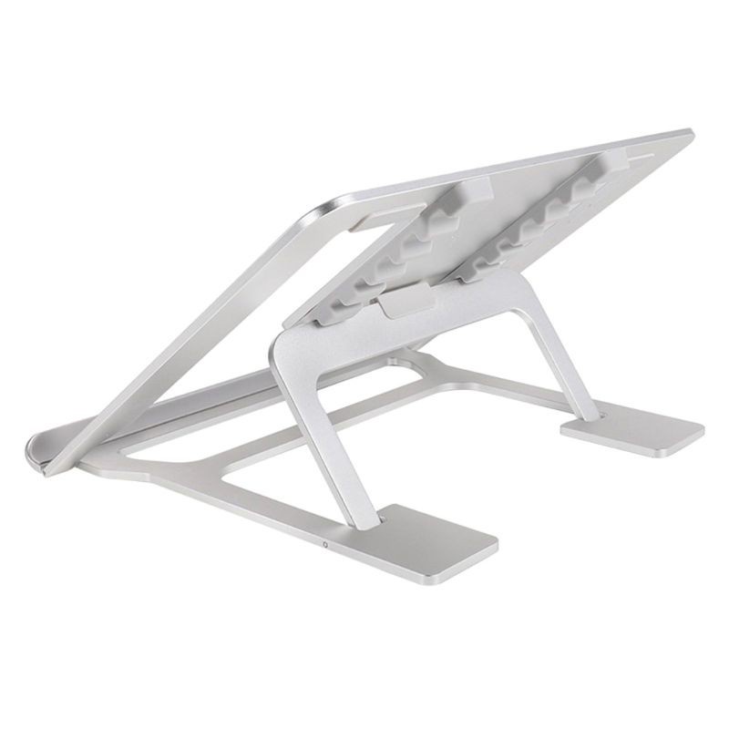 Alli 6 Angle Adjustable Laptop Stand Ventilated Portable Ergonomic Notebook Riser Anti-Slip Aluminum Alloy Mount for Desktop MacBook Notebook Tablet Accessories