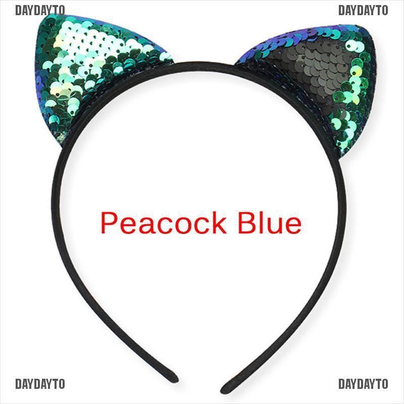 Cài Tóc Tai Mèo Đính Kim Sa Lấp Lánh Thời Trang Cho Nữ