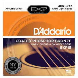 Dây đàn Guitar Aucostic D'Addario EXP 15 (cỡ 10-47)