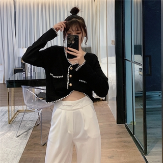 Áo len dài tay cổ lọ 2 màu croptop H251-1