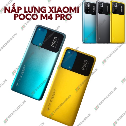 Nắp lưng kính xiaomi poco m4 pro đủ màu