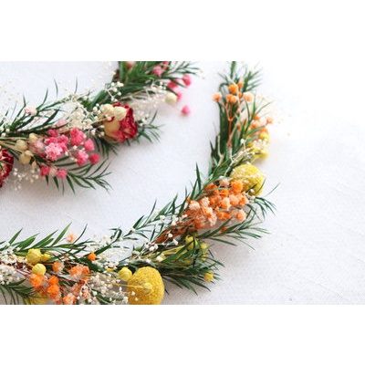 Sen Hoa Khô Vòng hoa cô dâu vương miện tạo kiểu tóc cưới phụ kiện bãi biển Kỳ nghỉ hoa Headband