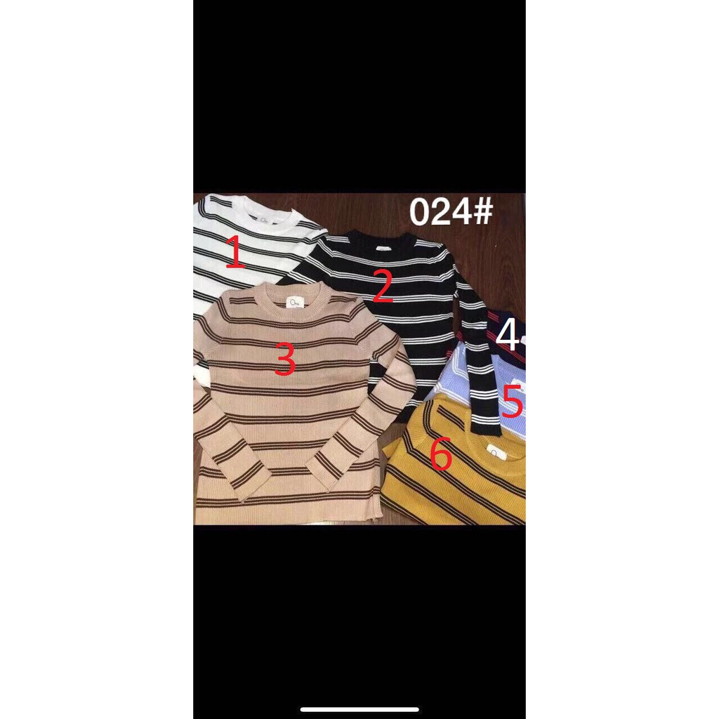 G03. 024. ÁO LEN SỌC KẺ DÀI TAY | BigBuy360 - bigbuy360.vn