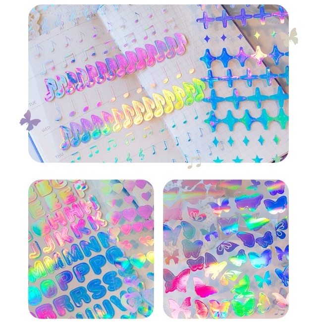 Sticker trang trí Toploader Mo-card hologram lấp lánh - Be Tiny Stationery