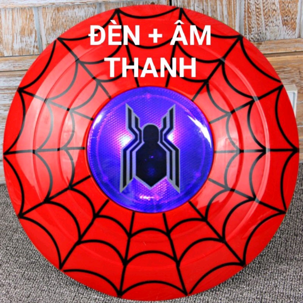 Bộ Khiên Và Mặt Nạ Người Nhện Spider Man Có Nhạc Và Đèn Cực Kỳ Hấp Dẫn Cho Bé
