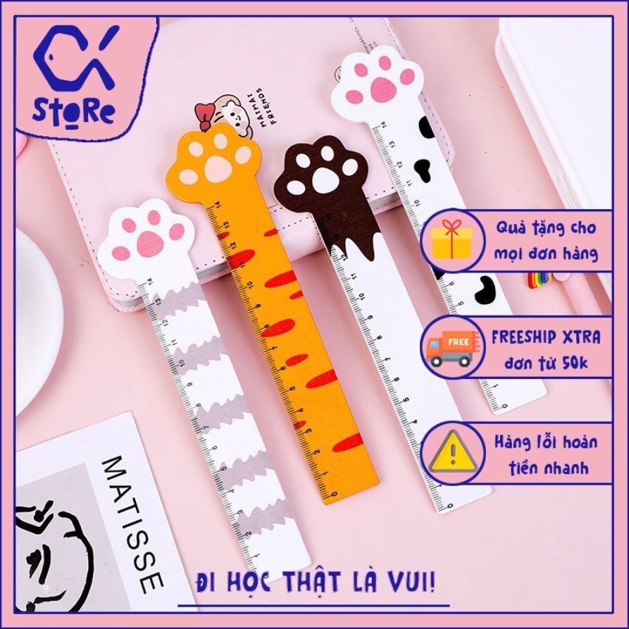 Thước kẻ chân mèo Cá store phù hợp các bạn học sinh