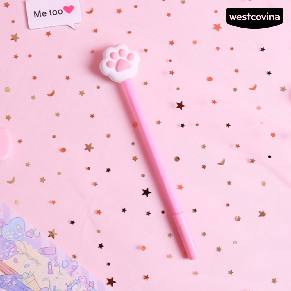 [Hot]✍Set 2 Bút Nước Mực Đen 0.5mm Hình Mèo Dễ Thương