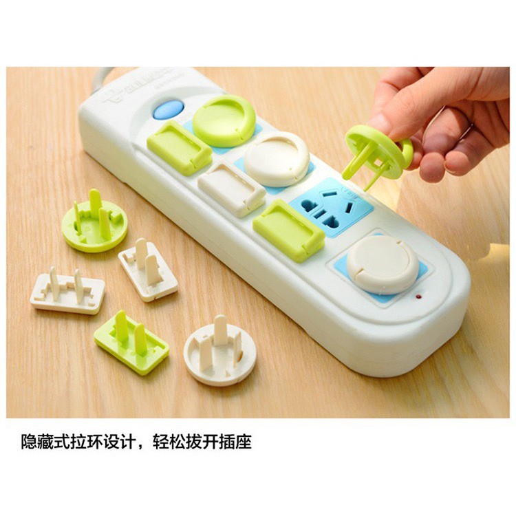 Combo 10 chiếc bịt ổ điện cao cấp giữ an toàn cho bé, có quai tháo ra dễ dàng giá siêu dẻ