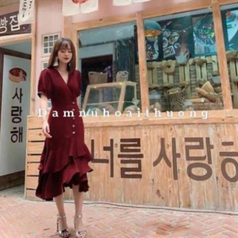 Váy đuôi cá dáng dài / Đầm đuôi cá đỏ xoè tôn dáng dự tiệc