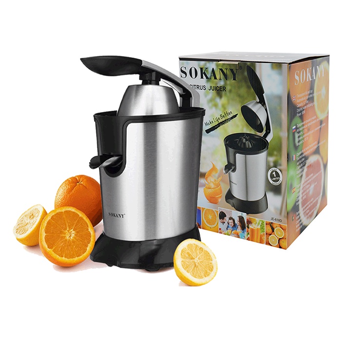 Máy ép cam tự động, máy vắt cam Sokany JE-618D chính hãng vắt êm, siêu bền