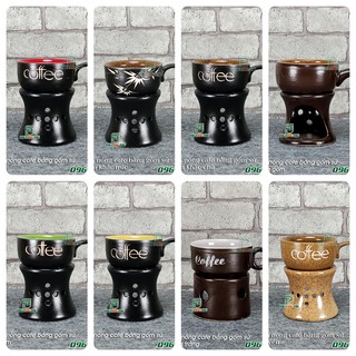 Bếp đun hâm nóng cafe bằng gốm sứ khắc chữ