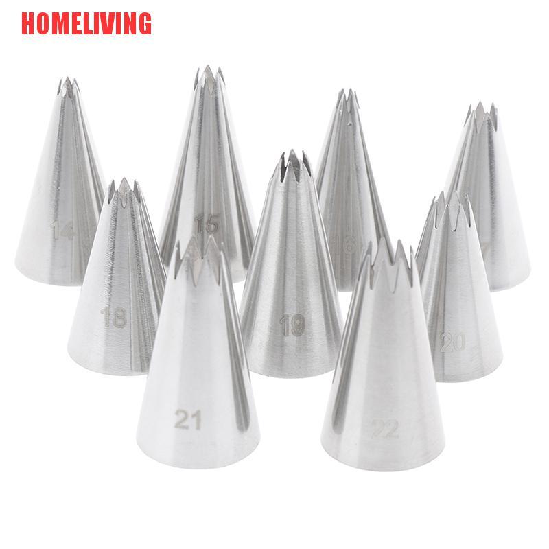 Bộ 9 Đuôi Bắt Kem Trang Trí Bánh Bằng Kim Loại Tiện Dụng