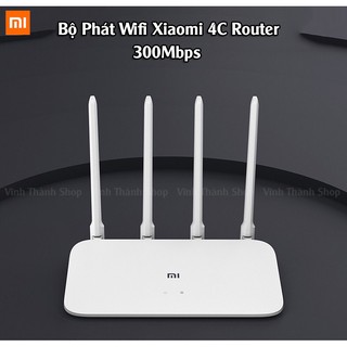 Mua   Chính Hãng   Bộ Phát Wifi Router 4c Xiaomi Modem WiFi Xiaomi 4C 4 Râu Router R4CM Chuẩn N 300Mbps