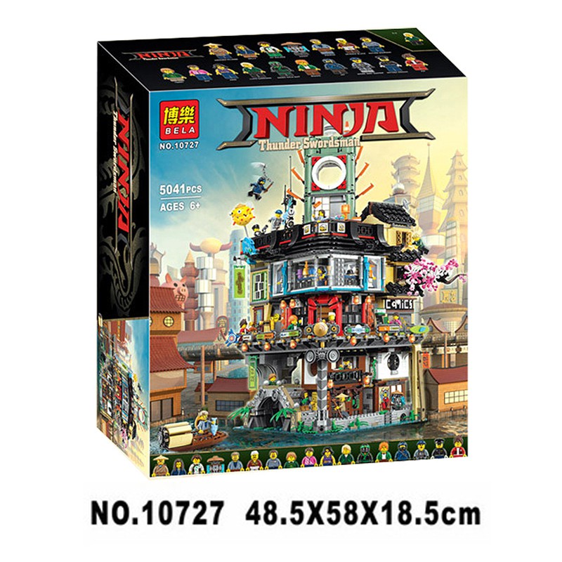 Đồ chơi lắp ráp Non Lego Ninjago Movie Bela 10727  Xếp Mô Hình Thành Phố Ninja 4958 mảnh ghép