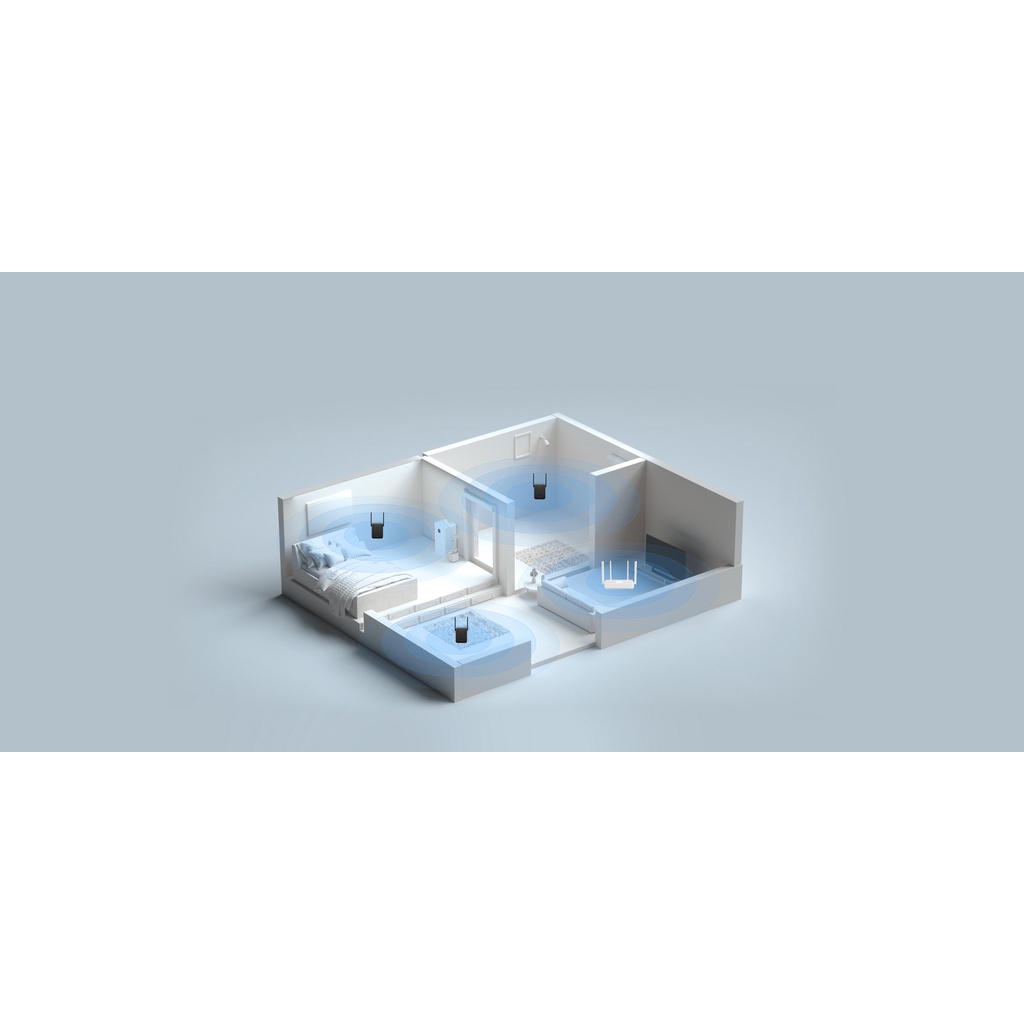Kích sóng Wifi Xiaomi Repeater AC1200 RA75 2 băng tần 2.4Ghz và 5Ghz