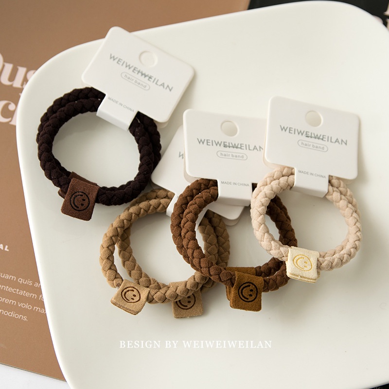 [Bộ 2] Dây Buộc Tóc Dây Cột Tóc Hàn Quốc Màu Cà Phê Phụ Kiện Thời Trang Cho Nữ AB075