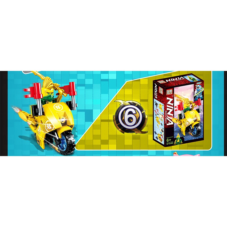 Đồ chơi lắp ráp Lego Ninjago Season phần 12 Xếp Mô Hình Minifigures Ninja Kai Lloyd Nya Jay Cole Unagami PRCK 61040 lẻ