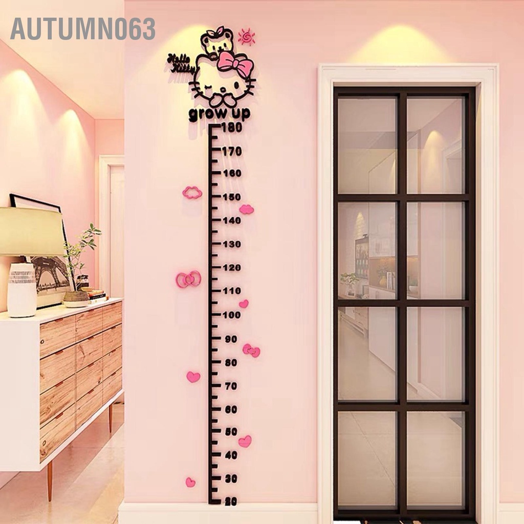 Biểu đồ tăng trưởng Chiều cao Trẻ em Đo Tường Thước acrylic Trang trí nhà cho trẻ Autumn063