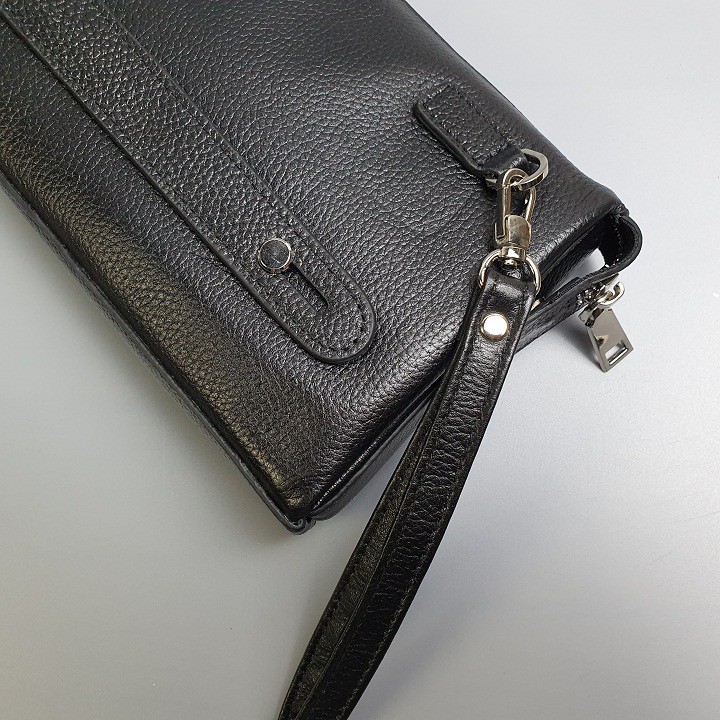 Clutch hộp nam da bò thật CL130VB (Đen/Nâu) [Freeship] - 100% da bò thật, BH 3 năm | BigBuy360 - bigbuy360.vn