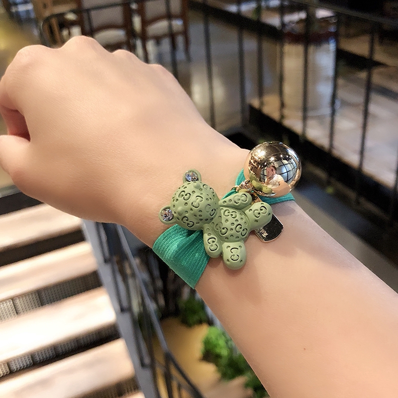 Dây cột tóc WE FLOWER co giãn hình chú gấu hình bông hoa dễ thương xinh xắn