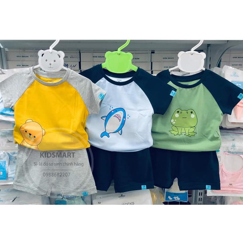Bộ QA cộc tay Mompa 100% Cotton cao cấp mềm mát thoáng thấm hút tốt cho bé trai
