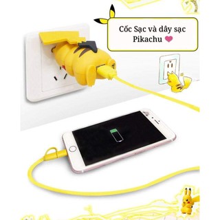 Cốc sạc và dây sạc Pikachu