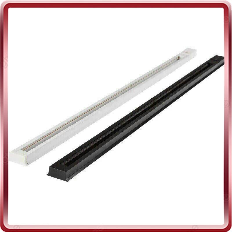 Thanh ray trượt đèn rọi led 1,5 Mét vỏ trắng - vỏ đen dùng để lắp đặt đèn rọi ray hàng dày dặn