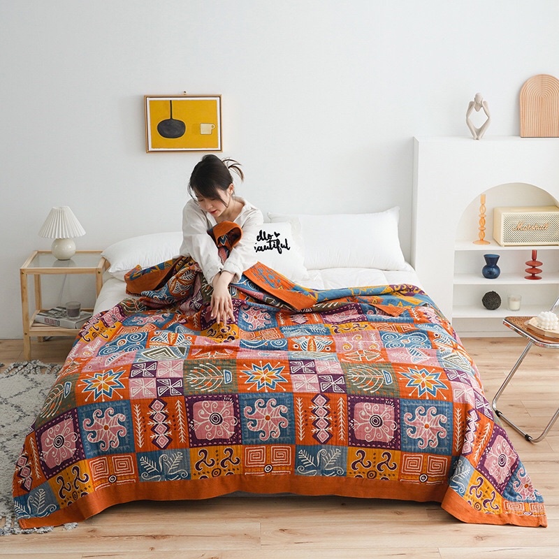 Chăn xô sợi tre 6 lớp đắp quanh năm hàng cao cấp nhiều mẫu