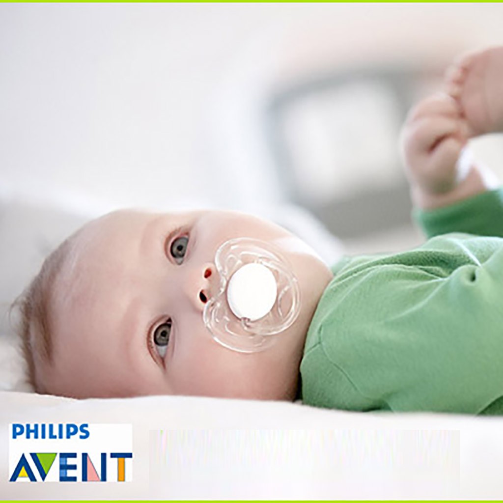 Ty ngậm cho bé Philips Avent, núm ti Avent Ultra Air chỉnh nha, ti giả thông khí chống đầy hơi cho bé