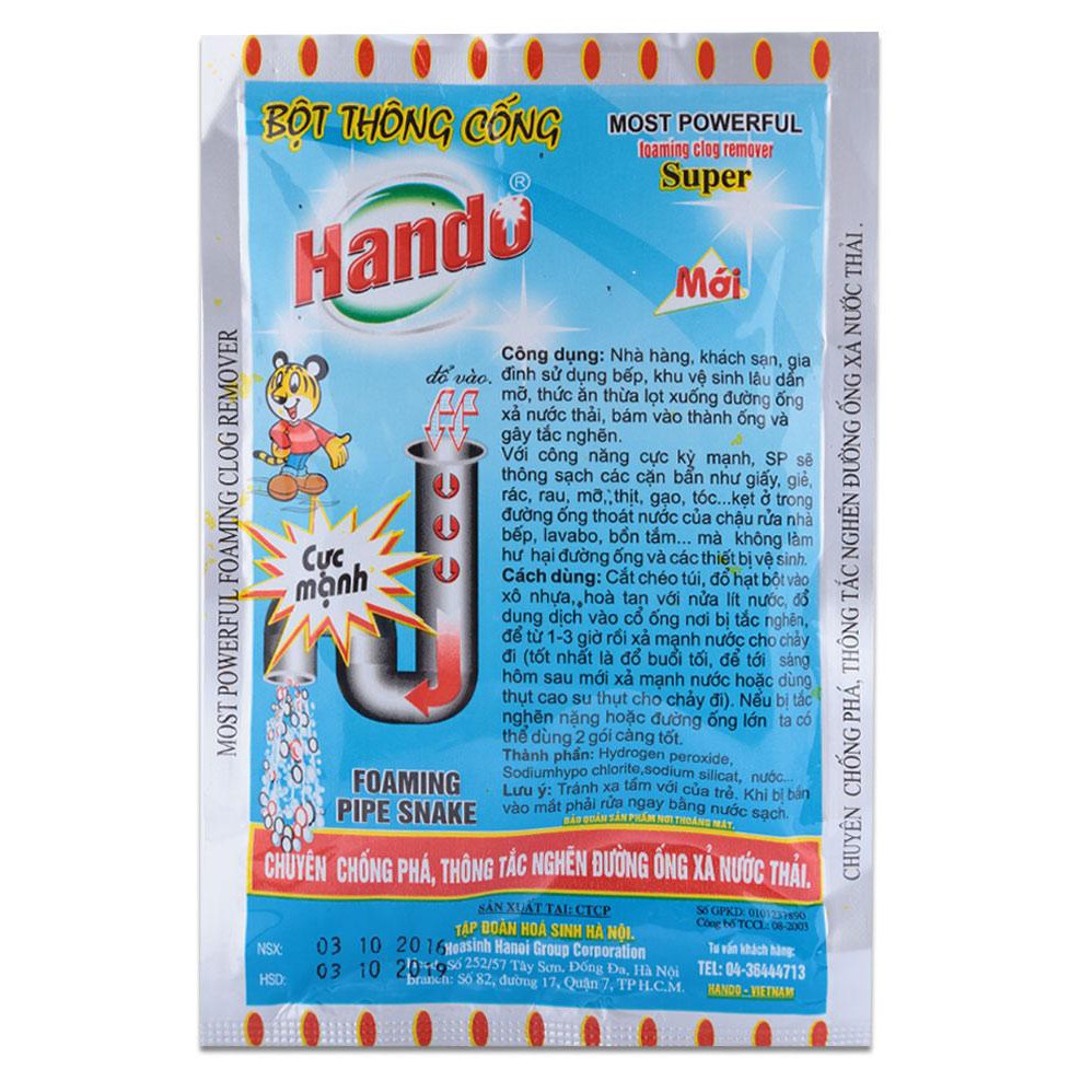 Bột Thông Tắc Hầm Cầu Hando Gói 100G