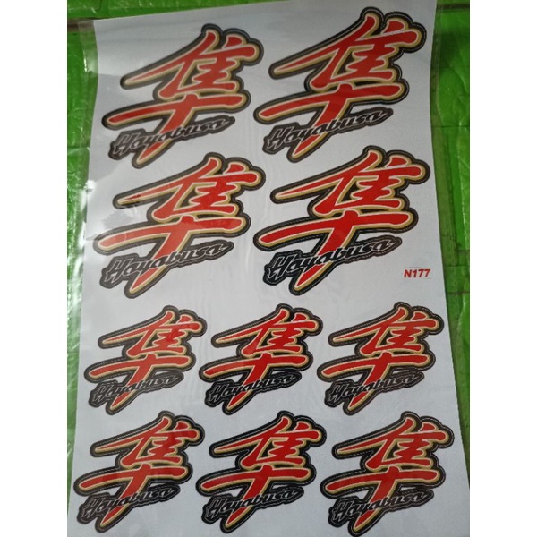 Bộ tem dán Hayabusa màu đỏ new
