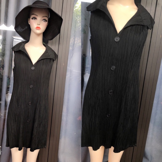 Đầm sơ mi màu đen big size combo 4