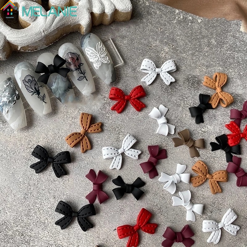 [Hàng mới về] Túi phụ kiện nơ/ gấu dán trang trí móng tay nghệ thuật 3D đáng yêu tiện lợi