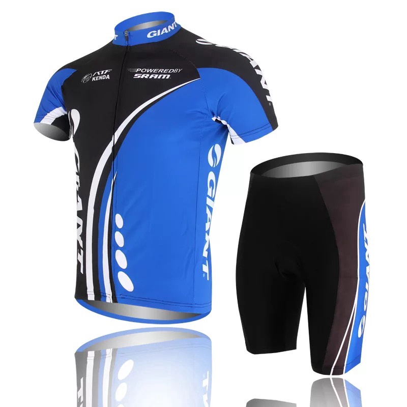 Bộ Đồ Thể Thao Đạp Xe Áo Tay Ngắn Phối Quần Short Có Đệm Gel Thoáng Khí