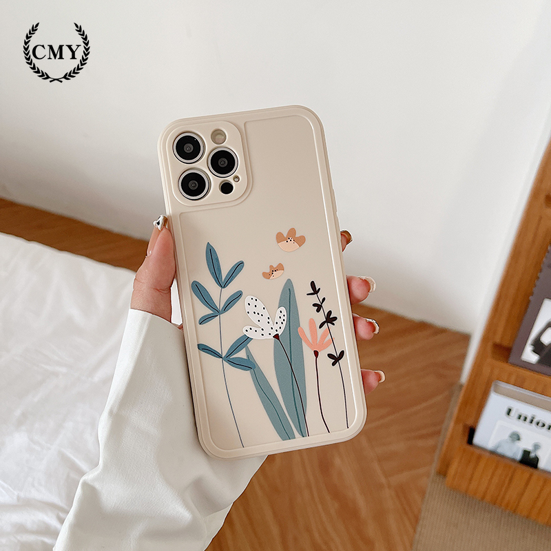 ốp iphone 11 Ốp điện thoại silicon TPU mềm hình hoa giản đơn cho iPhone 11 Pro Max X Xr Xs Max 7 8 Plus Se 2020 12 pro max 12 mini