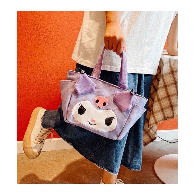 TÚI CANVAS XÁCH TAY HOẠ TIẾT DỄ THƯƠNG