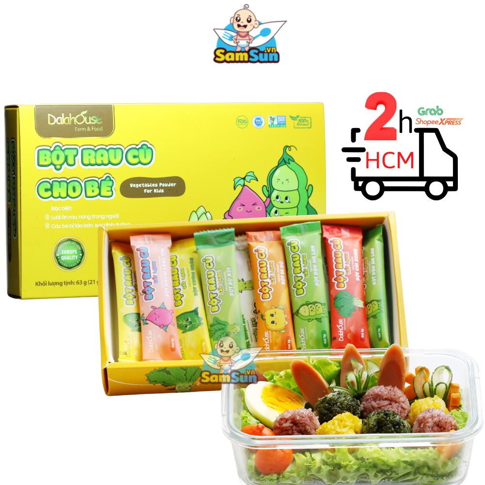 Combo bột rau củ cho bé Dalahouse hộp 21 gói x 3g