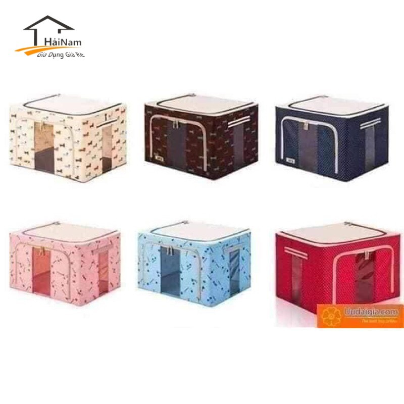 [FREE SHIP] COMBO 2 Túi đựng đồ đa năng có khung sắt( giao màu ngãu nhiên)