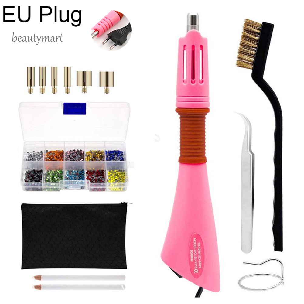 [Hàng mới về] Set máy đính hạt cườm váy cưới + 2000 hạt cườm nhiều màu sắc kèm bàn chải tiện lợi