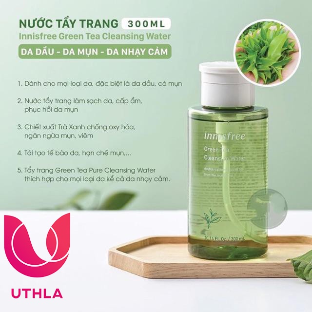 Nước Tẩy Trang  Innisfree Green Tea Cleansing Water 300ml | BigBuy360 - bigbuy360.vn