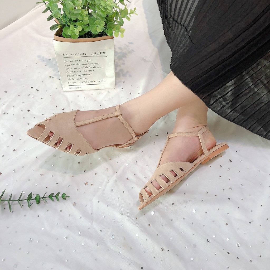 GIÀY SANDAL BÍT MŨI MOE MOE RỌ 1P VNXK