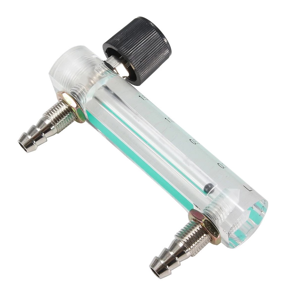 Đồng Hồ Đo Lưu Lượng Khí Oxy acrylic o2 Với Van Nối Đồng 0.1mpa 0-3l / mini 0.1-1.5l