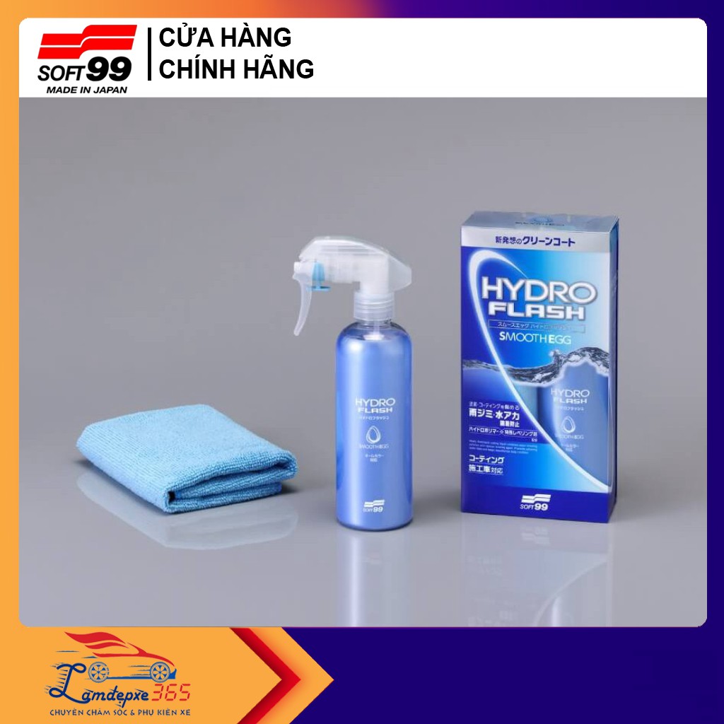 CHAI XỊT PHỦ BÓNG ĐA NĂNG, CHỐNG BÁM NƯỚC NHANH W521 SMOOTH EGG HYDRO FLASH W-521 SOFT99 | JAPAN