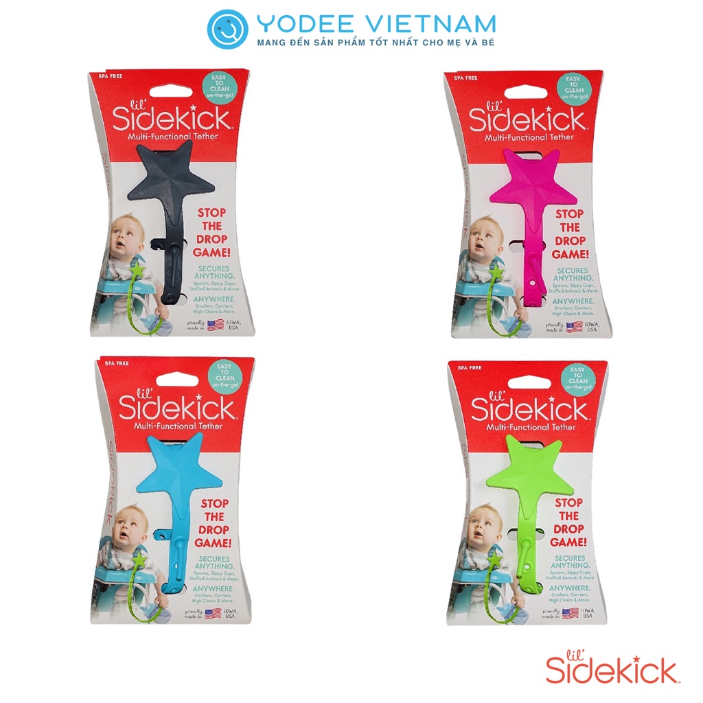 Lil' Sidekick Dây đai đa năng silicone cố định đồ vật cho bé có khóa 2 đầu thông minh