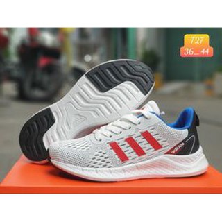 Giày sneaker 3 sọc đỏ trắng