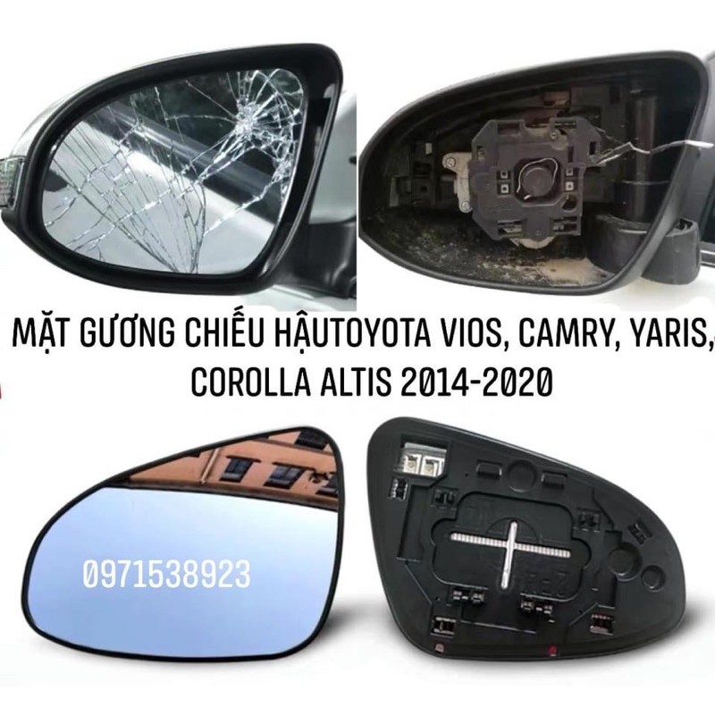 [Mã LIFEAU01 giảm 10% tới 50k đơn 150k] Mặt gương chiếu hậu TOYOTA VIOS, CAMRY, COROLLA ALTIS xịn chính hãng