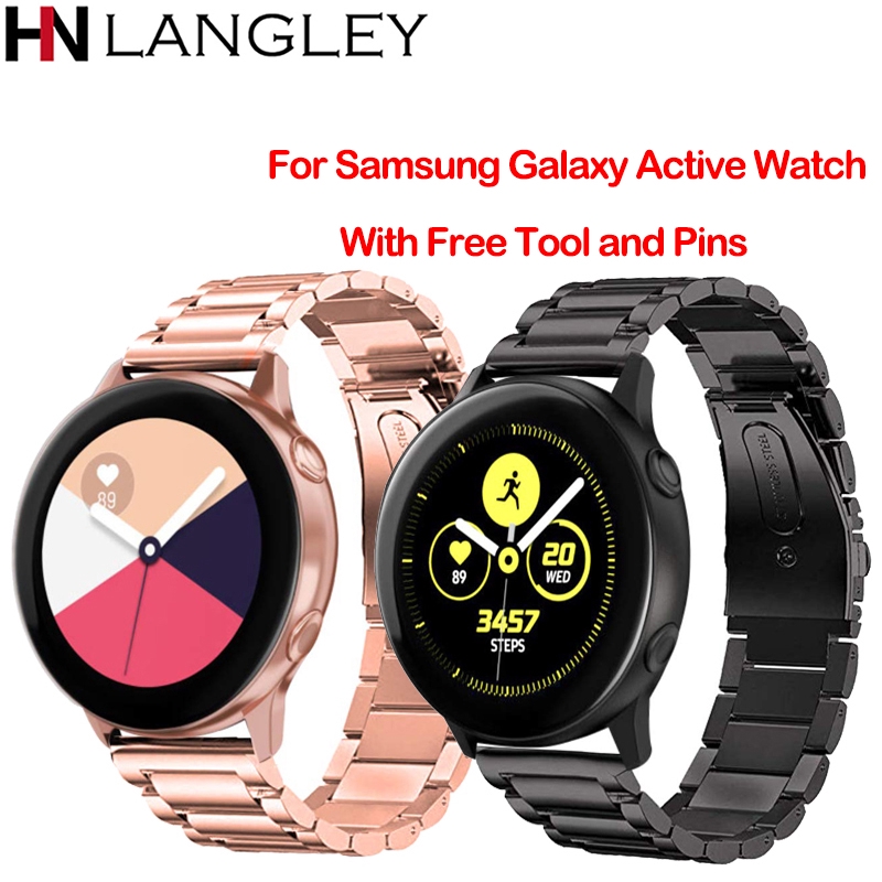 Dây Đeo Bằng Thép Không Gỉ 18 20 22 24mm Cho Samsung Galaxy Watch Active S2 S3 S4 Classic Galaxy 42 / 46mm